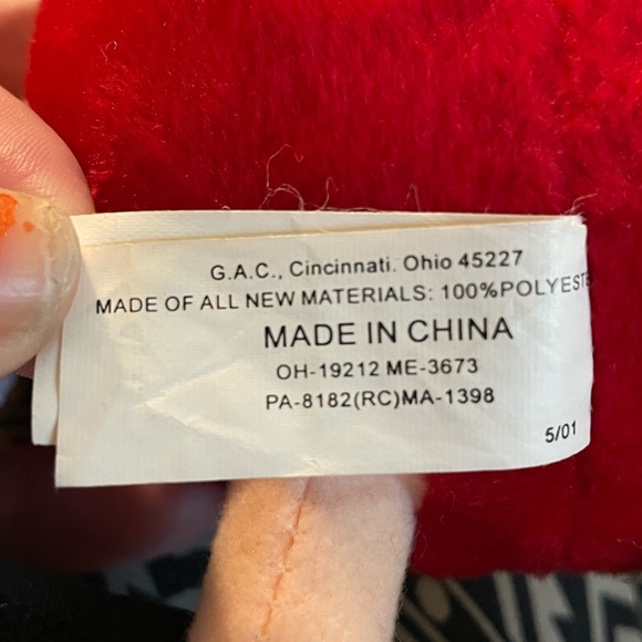 NWT Vintage M&Ms Red M&M Valentine's Day  7" Plush LOVE ME Pink Heart poseable - Picture 4 of 10